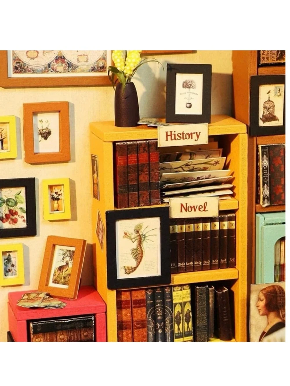 Rolife DIY Miniature House Kit - Sam’s Study (Library / Bookstore) with LED Ligh